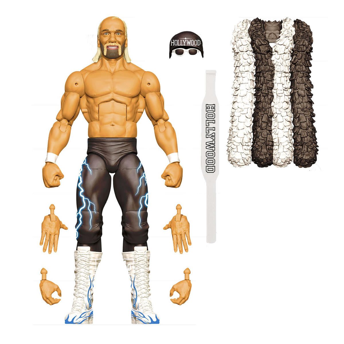 WWE Elite - Figura de acción SummerSlam Hulk Hogan con accesorio y piezas de figura Mr. Perfect Build-A-Figure