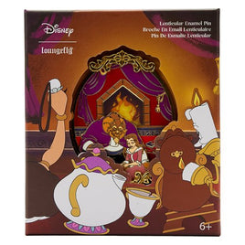 Beauty and the Beast Fireplace Scene 3-Inch Collector Pin