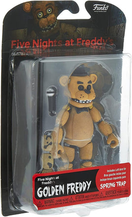 Autographed by Kevin Foster-Five Nights at Freddy's Articulated Golden Freddy Action Figure, Multicolor, 5.5 inches