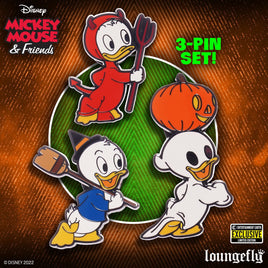 Disney Halloween Huey, Louie, and Dewey Enamel Pin 3-Pack - Entertainment Earth Exclusive