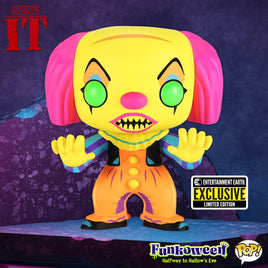 IT Pennywise Black Light Pop! Vinyl Figure - Entertainment Earth Exclusive